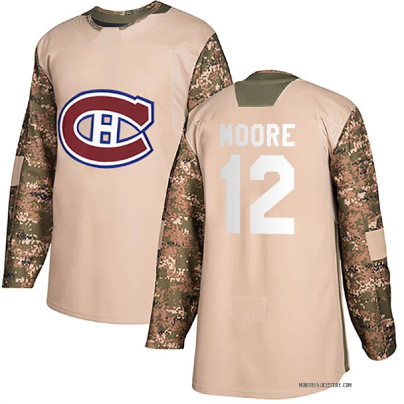 Camo Men's Dickie Moore Montreal Canadiens Authentic Veterans Day Practice Jersey