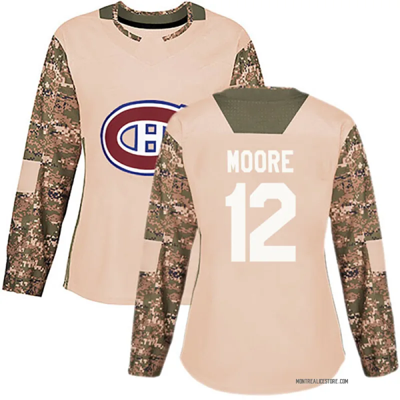 Camo Women's Dickie Moore Montreal Canadiens Authentic Veterans Day Practice Jersey