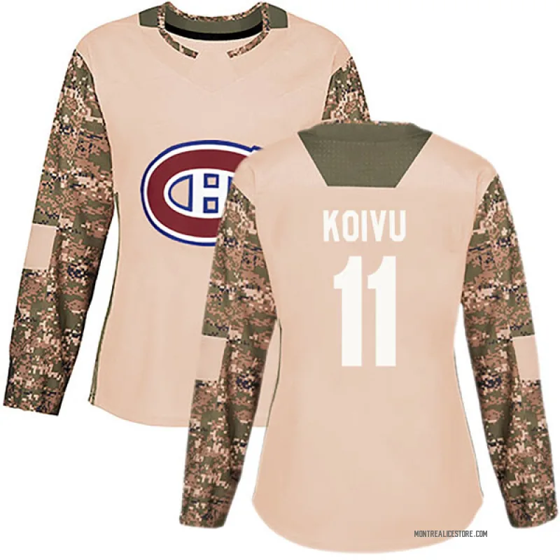 Camo Women's Saku Koivu Montreal Canadiens Authentic Veterans Day Practice Jersey