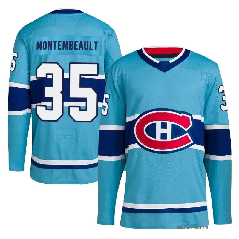 Light Blue Men's Sam Montembeault Montreal Canadiens Authentic Reverse Retro 2.0 Jersey