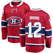 Red Youth Dickie Moore Montreal Canadiens Breakaway Home Jersey