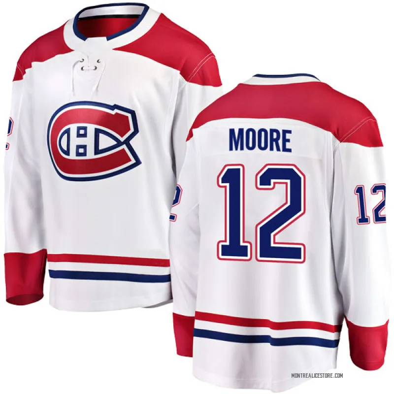 White Men's Dickie Moore Montreal Canadiens Breakaway Away Jersey