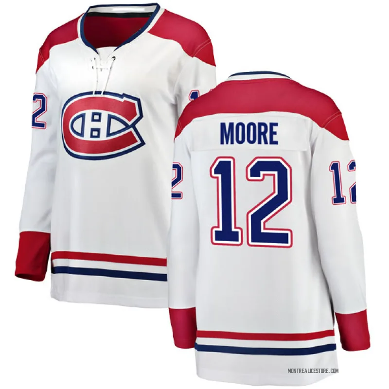 White Women's Dickie Moore Montreal Canadiens Breakaway Away Jersey